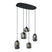 QAZQA Moderne hanglamp zwart met smoke glas 5-lichts - Sheena