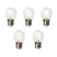 LUEDD Set van 5 E27 dimbare LED lampen P45 helder glas 3W 250 lm