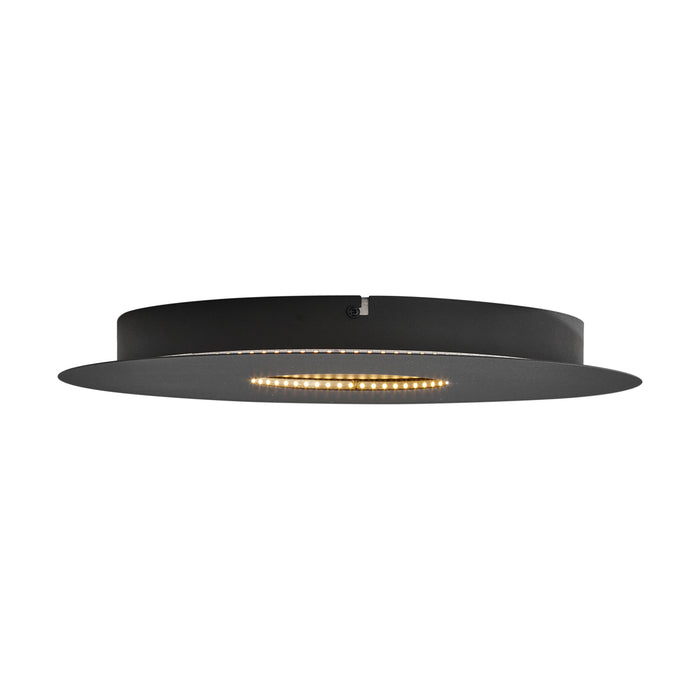 QAZQA Moderne plafondlamp zwart 40cm incl. LED 3-staps dimbaar -