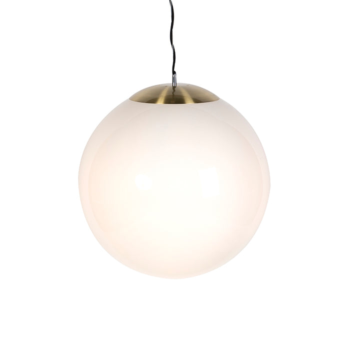 QAZQA Smart Scandinavische hanglamp goud met opaal glas 50cm incl.