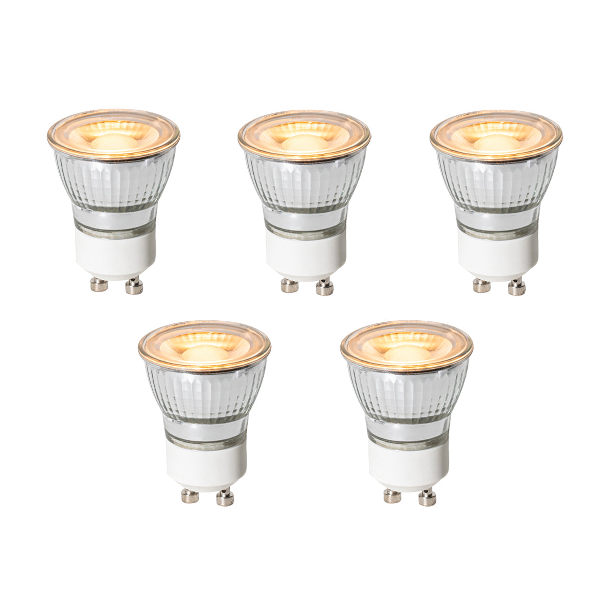 LUEDD Set van 5 GU10 dimbare LED lampen 35mm 4W 200 lm 2200K
