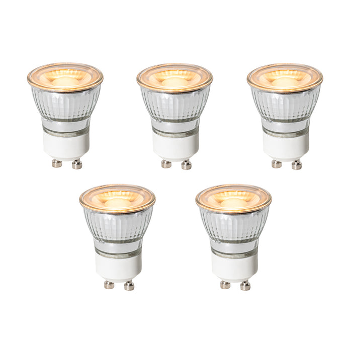 LUEDD Set van 5 GU10 dimbare LED lampen 35mm 4W 200 lm 2200K