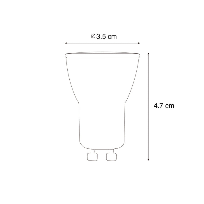 LUEDD Set van 5 GU10 dimbare LED lampen 35mm 4W 200 lm 2200K