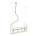 QAZQA Industriële hanglamp beige 4-lichts - Cage Rack