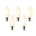 LUEDD Set van 5 E14 dimbare LED lampen B35 opaal 4W 400 lm 2200K