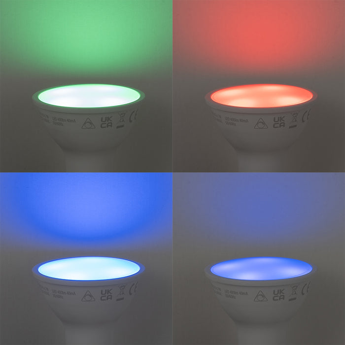 QAZQA Set van smart GU10 dimbare LED lampen 4.7W 400 lm 2700K-6500K