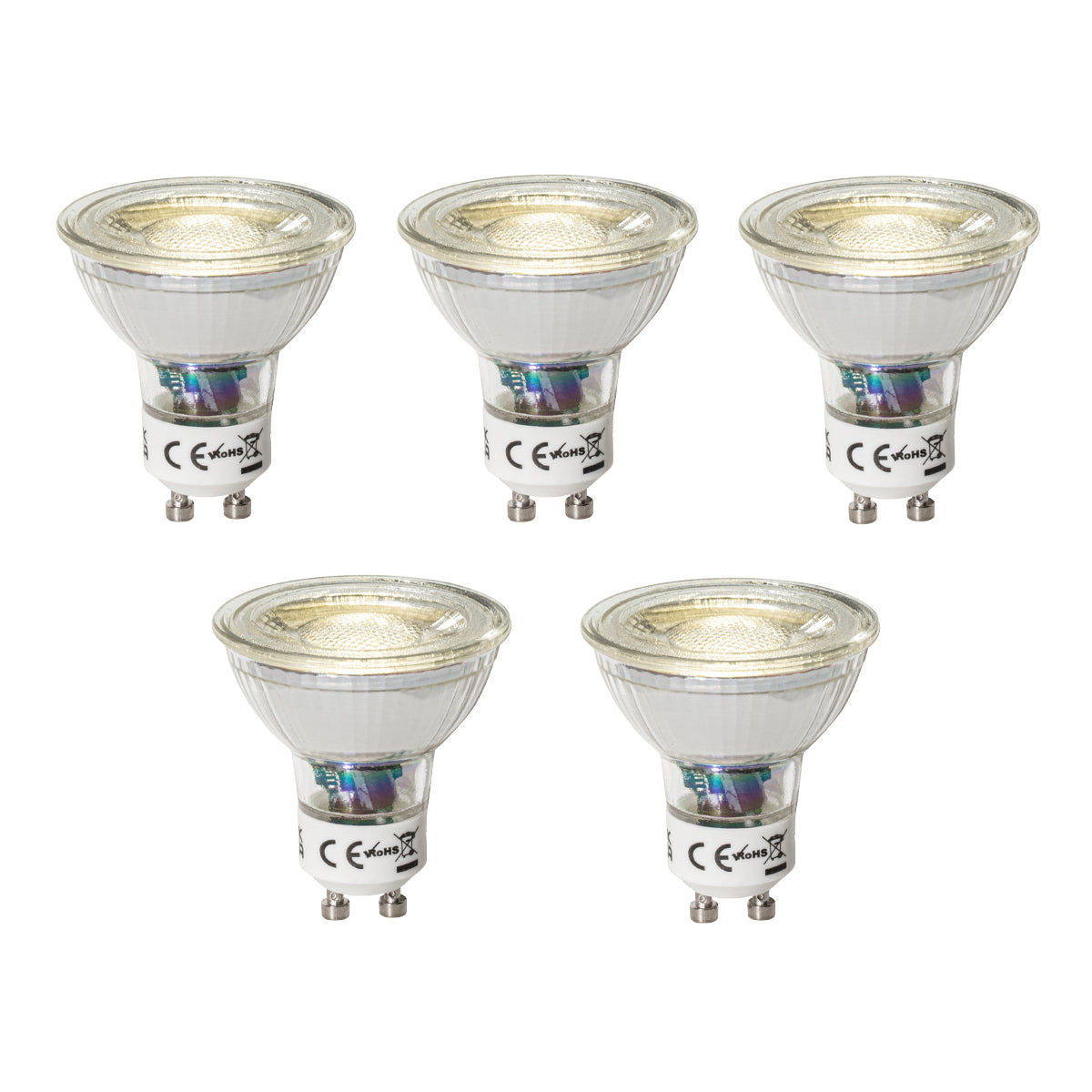 LUEDD Set van 5 GU10 dimbare LED lamp 3W 200 lm 4000K