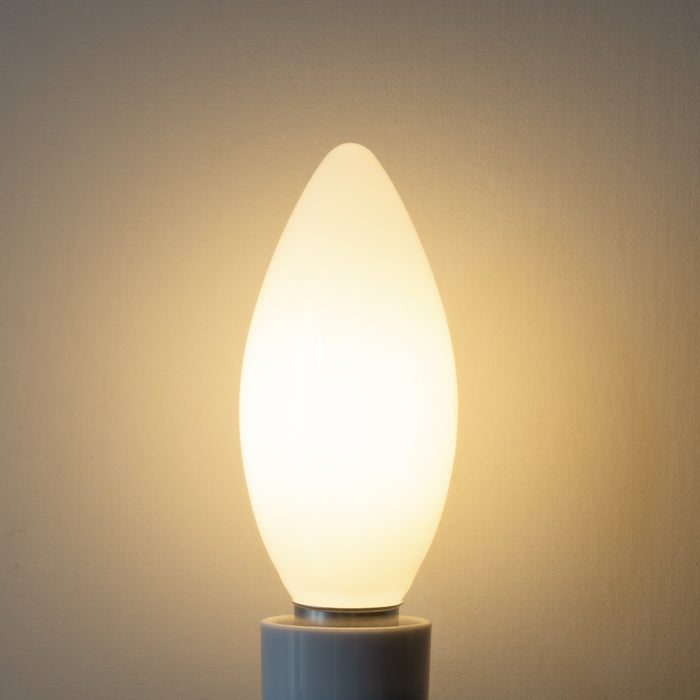 LUEDD E14 dimbare LED lamp B35 opaal 4W 400 lm 2700K