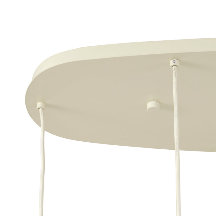 QAZQA Scandinavische hanglamp creme 6-lichts - Biles