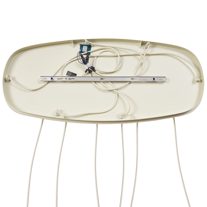 QAZQA Scandinavische hanglamp creme 6-lichts - Biles