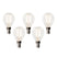 LUEDD Set van 5 E14 dimbare LED lampen P45 helder glas 3W 250 lm