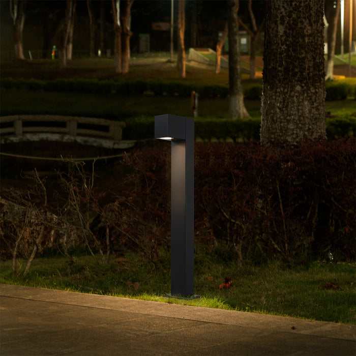 QAZQA Buitenlamp zwart met grondpin en kabelmof 65cm incl.