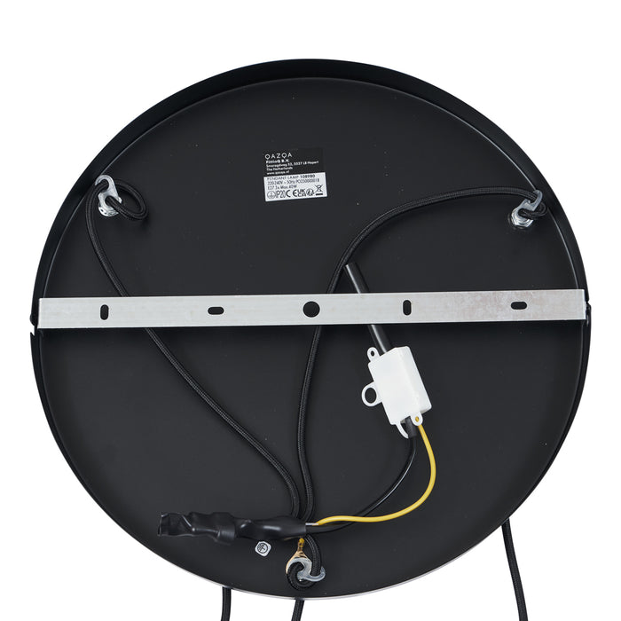 QAZQA Retro hanglamp zwart met oranje 3-lichts - Felt