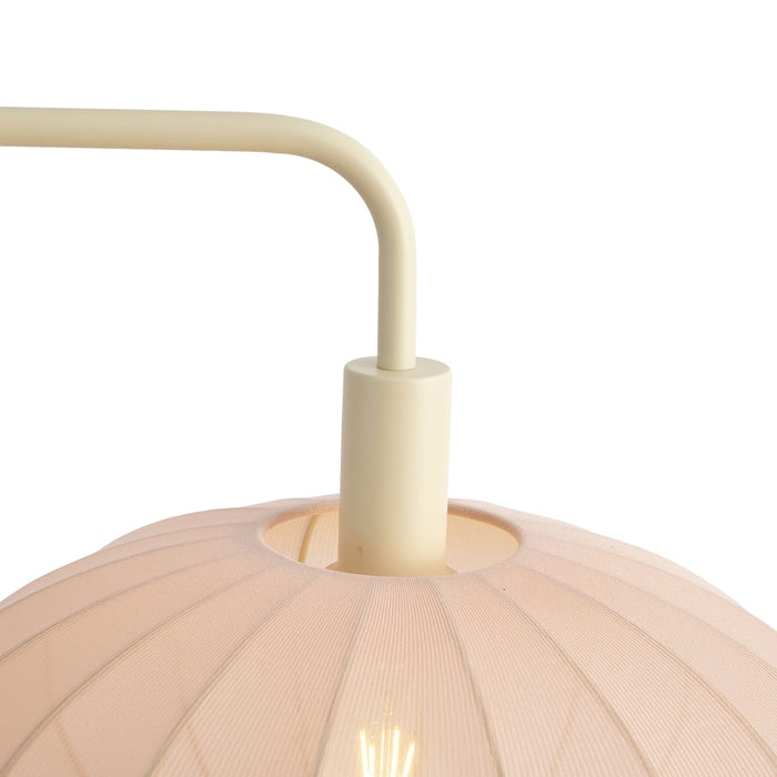 QAZQA Japandi vloerlamp beige met stoffen crème kap - Bida