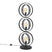 QAZQA Moderne vloerlamp zwart 3-lichts - Indu