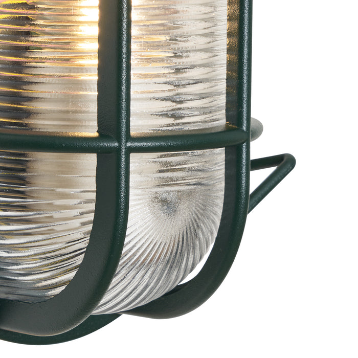 QAZQA Buiten wand- en plafondlamp donker groen ovaal IP44 - Noutica