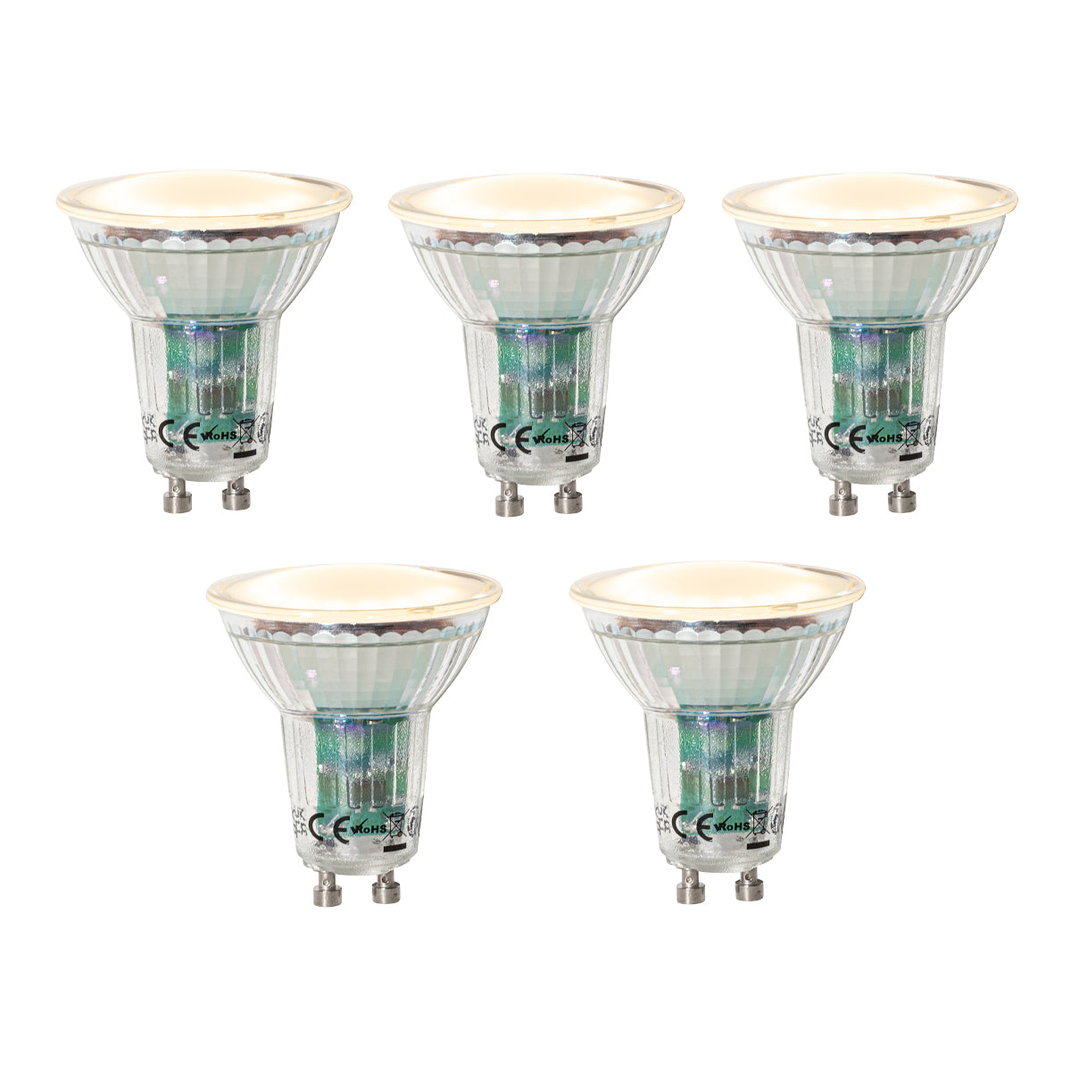 LUEDD Set van 5 GU10 dimbare LED lamp schemersensor 3W 200 lm 2200K