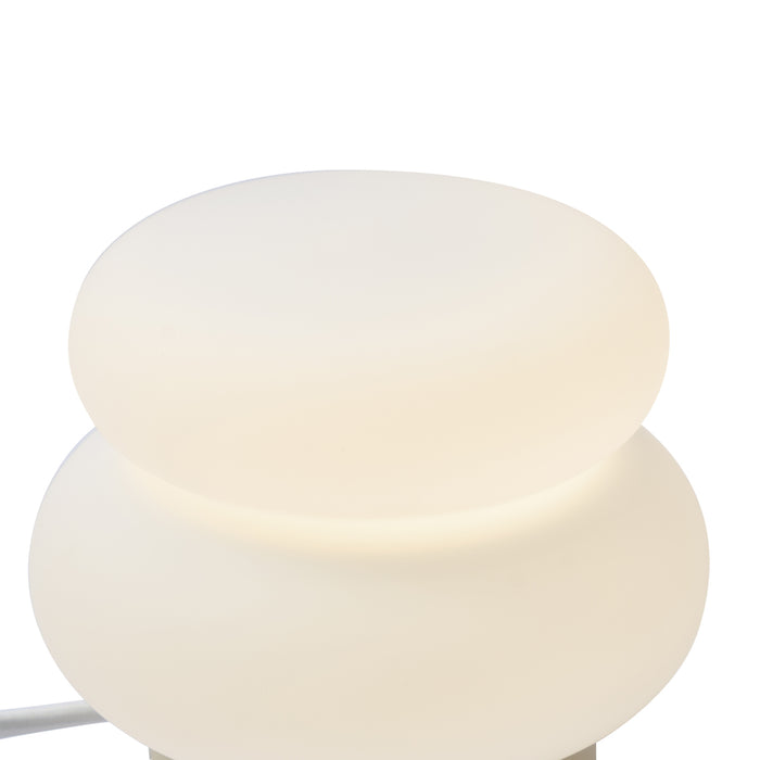 QAZQA Japandi tafellamp beige met opaal glas 15cm - Miele