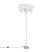 QAZQA Art Deco vloerlamp beige met witte veren - Peahen