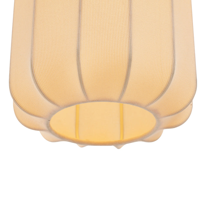 QAZQA Japandi vloerlamp zwart met goud en beige kap - Pluni