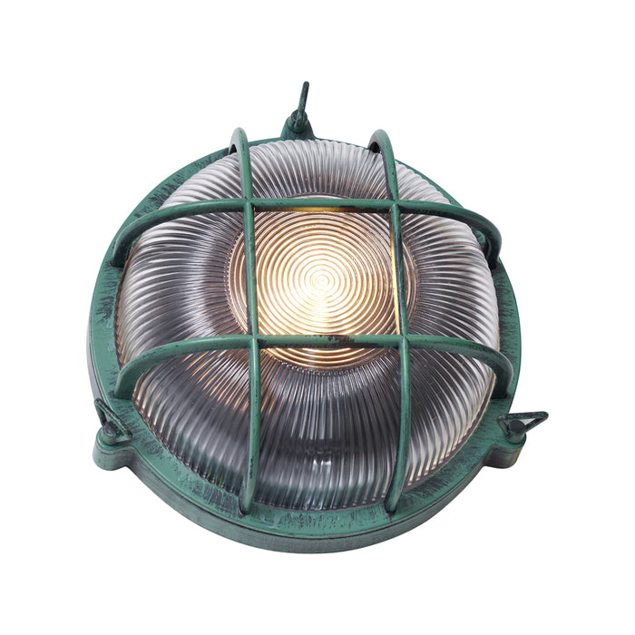 QAZQA Buiten wandlamp groen rond IP44 - Noutica
