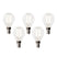 LUEDD Set van 5 E14 dimbare LED lampen P45 helder glas 3W 250 lm