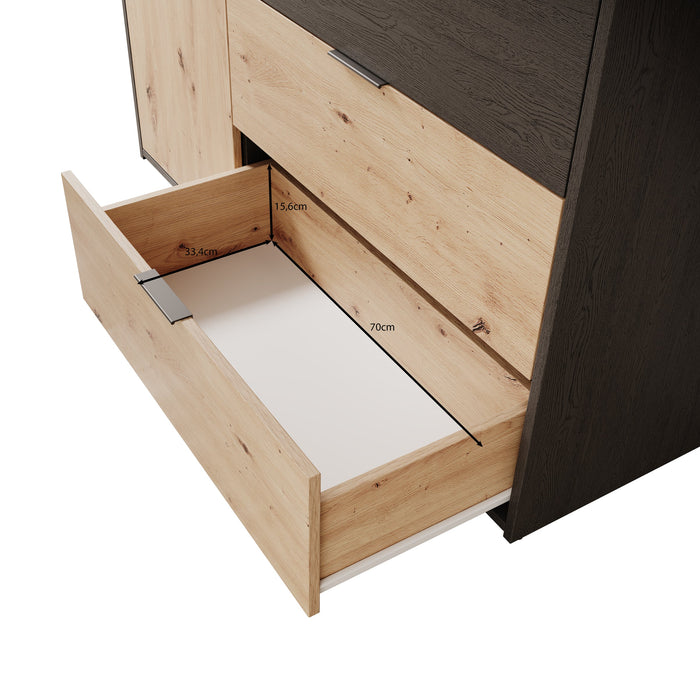 Meubella - Dressoir Augustus - Eiken - 125 cm