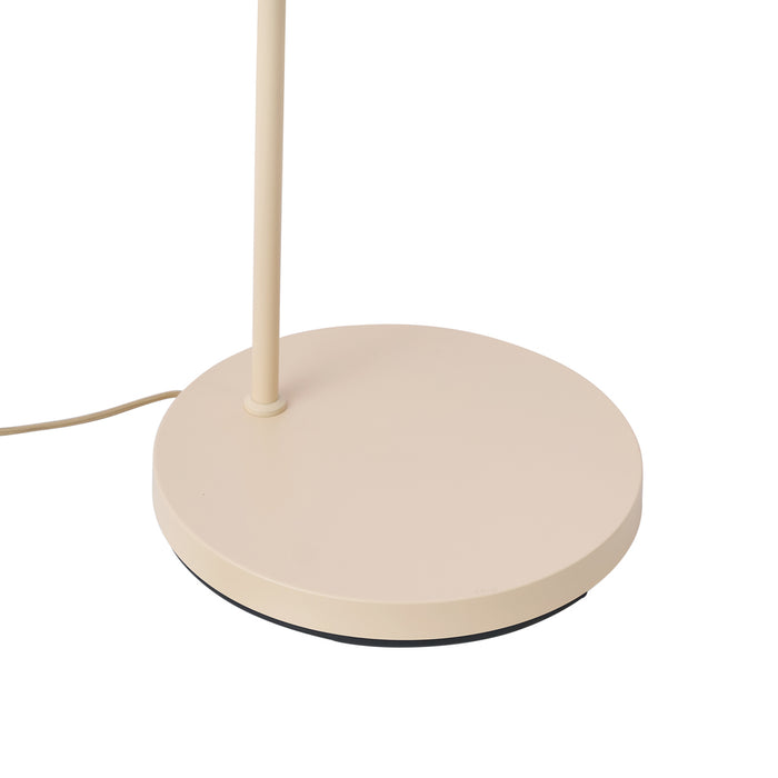 QAZQA Art Deco vloerlamp beige met beige kap - Nest