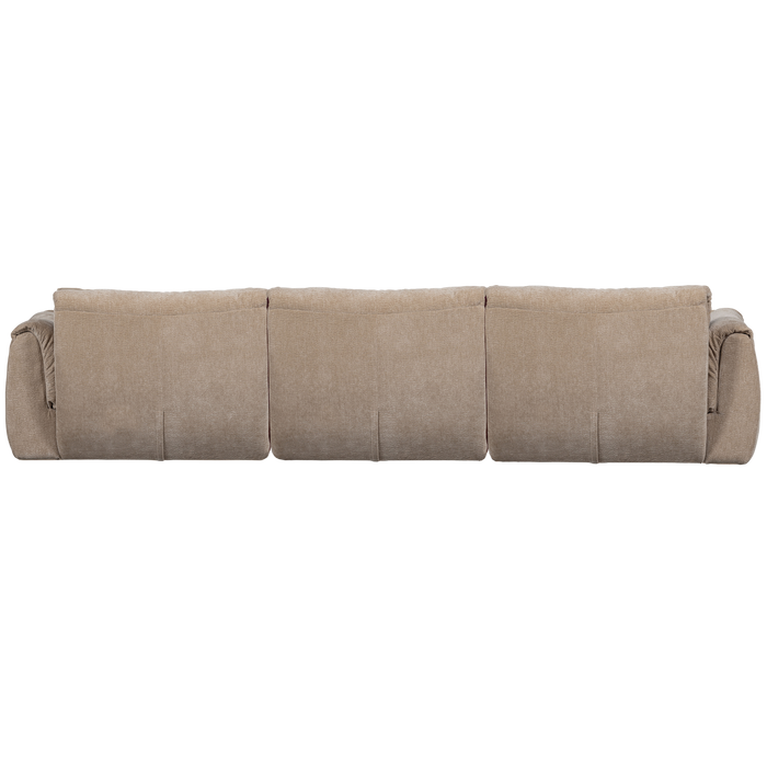 WOOOD Baggy 3-Zits Bank - 3D Chenille - Zand - 81x309x101