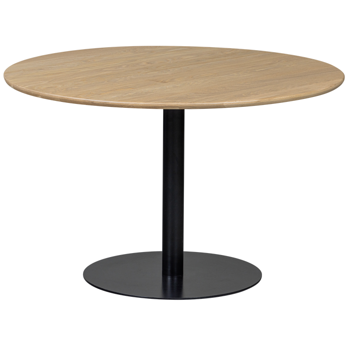 WOOOD Tablo Eettafel Rond Vingerlas - Eiken - Transparant - Ø120