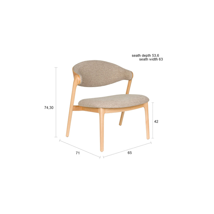 Dutchbone Babington Fauteuil Naturel