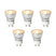 LUEDD Set van 5 GU10 3-staps dimbaar LED lampen 35mm 4W 220 lm 2700K