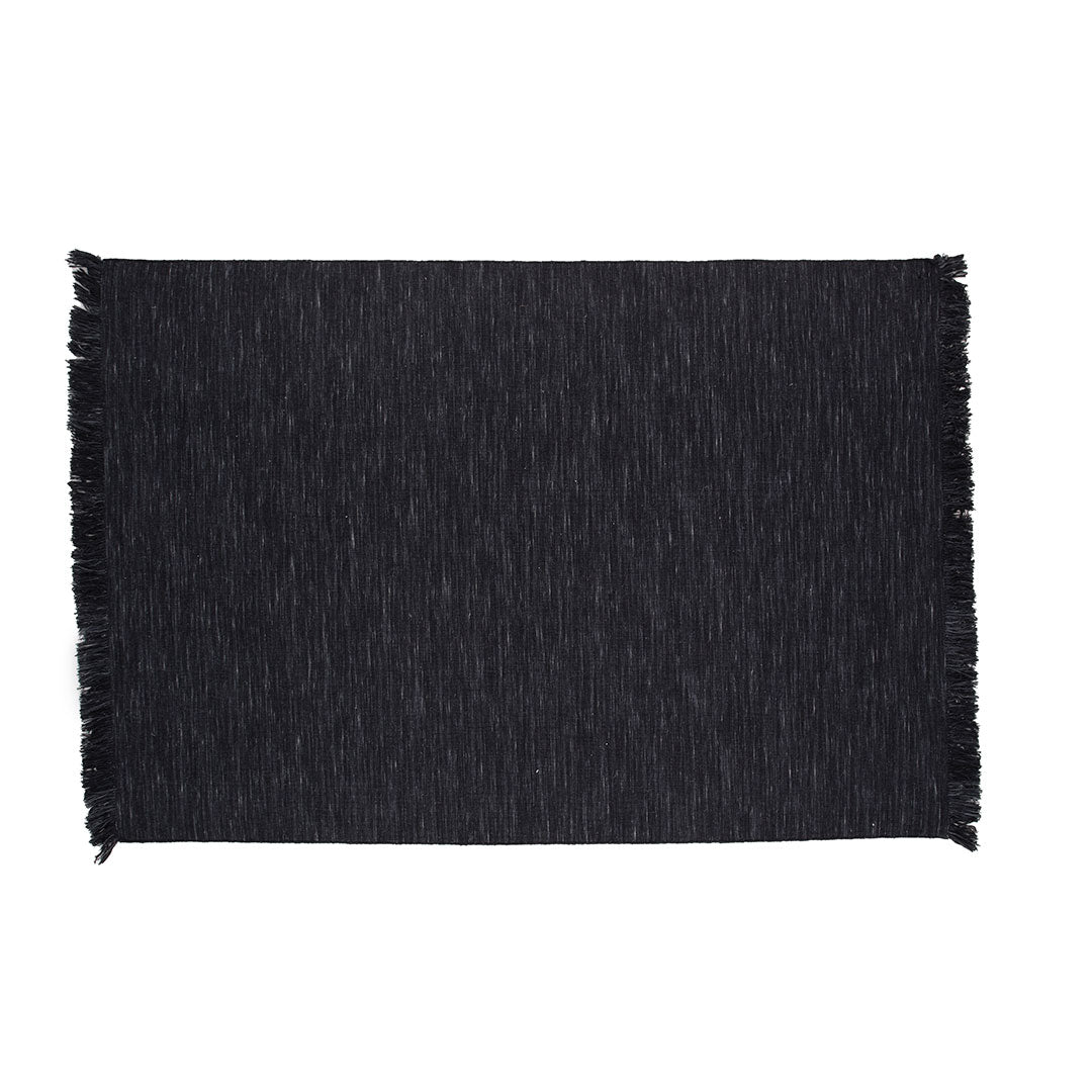 Hioshop Elton vloerkleed 230x162cm zwart.