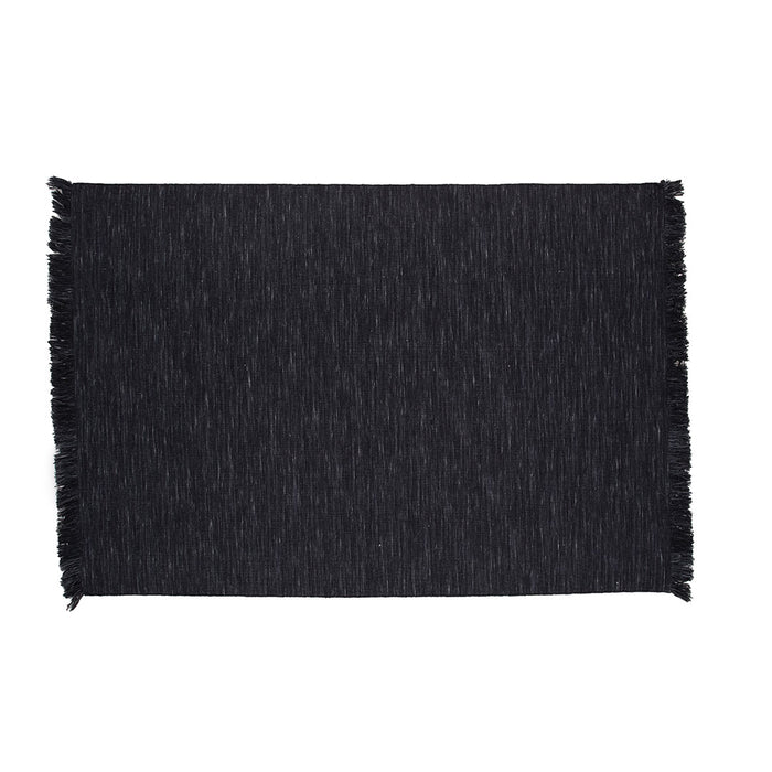 Hioshop Elton vloerkleed 230x162cm zwart.