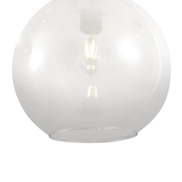 QAZQA Moderne hanglamp zwart met wit glas rond 7-lichts - Misty