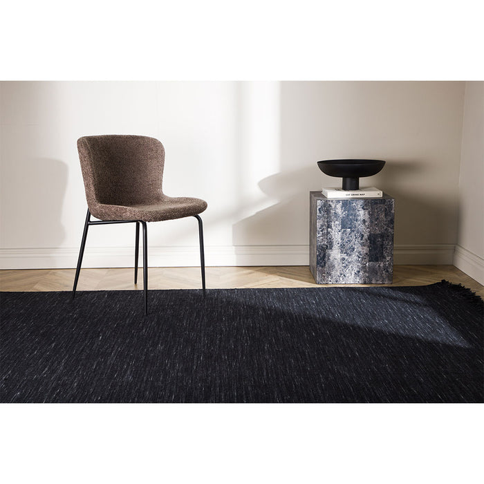 Hioshop Elton vloerkleed 230x162cm zwart.