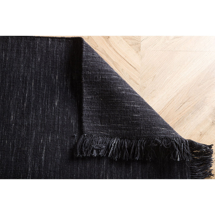 Hioshop Elton vloerkleed 230x162cm zwart.