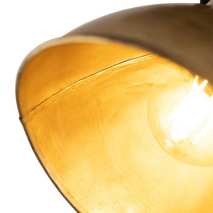 QAZQA Smart plafondspot brons met hout 18 cm incl. Wifi A60 - Mangoes