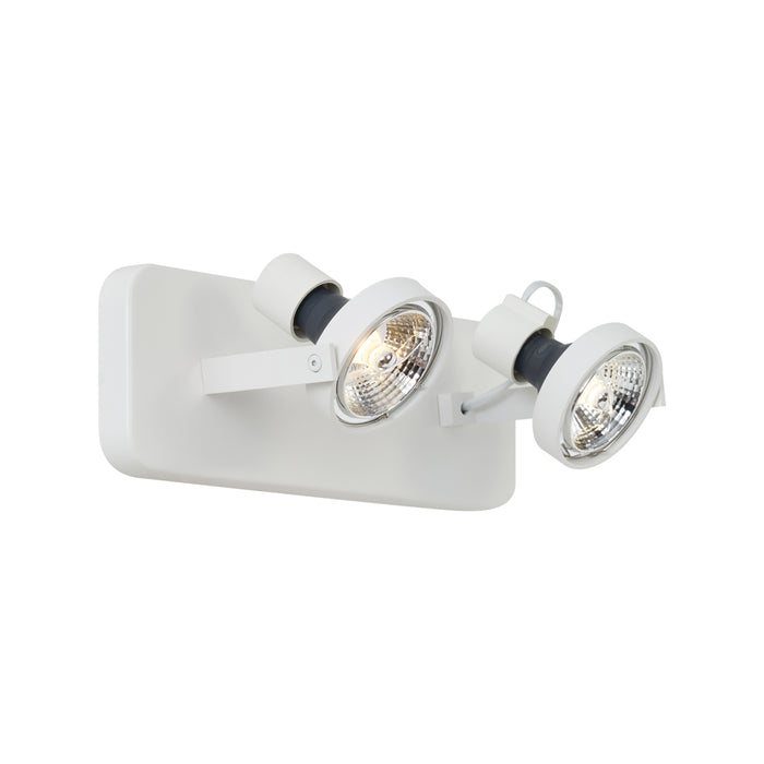 QAZQA Design plafondspot wit GU10 70mm 2-lichts draai- en kantelbaar