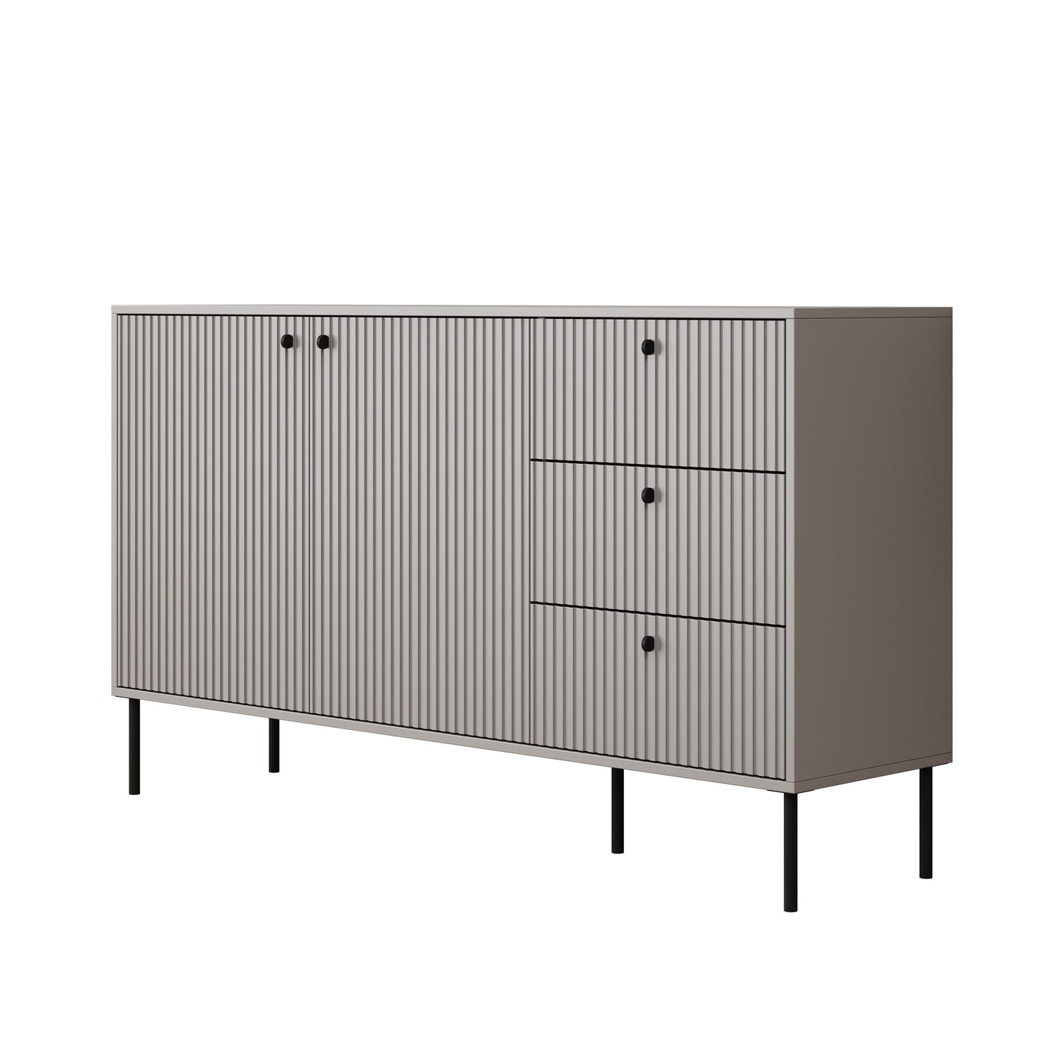 Meubella - Dressoir Ilux - Grijs - 156 cm