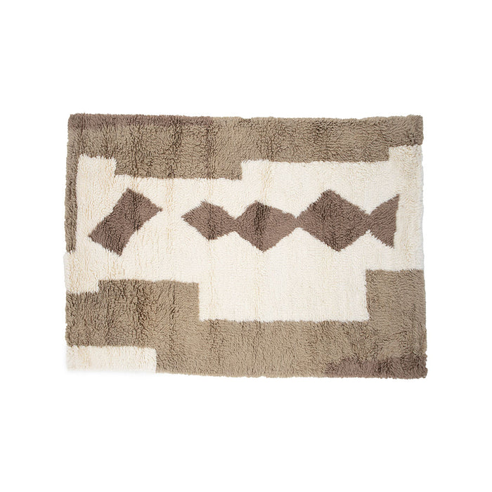 Hioshop Nestor vloerkleed 230x162cm wit.