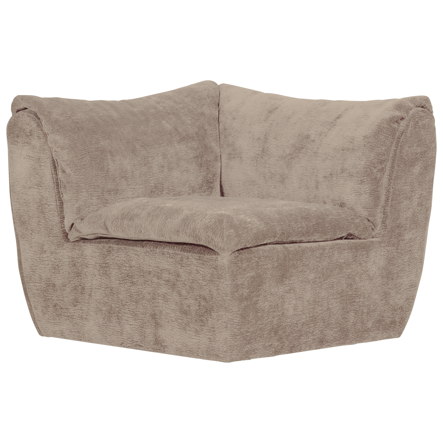 WOOOD Baggy Hoekelement - 3D Chenille - Zand - 81x96x96