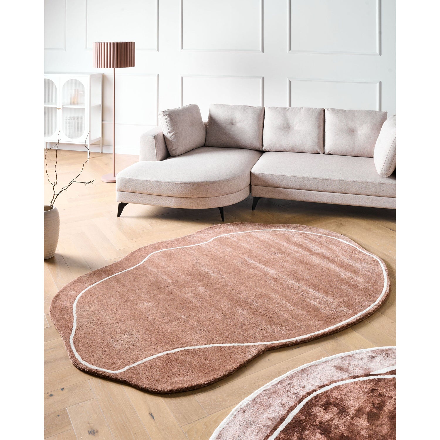 Beliani - DERA - Vloerkleed - Bruin - 160 x 230 cm - Viscose