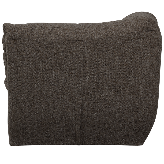 WOOOD Baggy Hoekelement - Geweven Stof - Warmgrijs Melange - 81x96x96