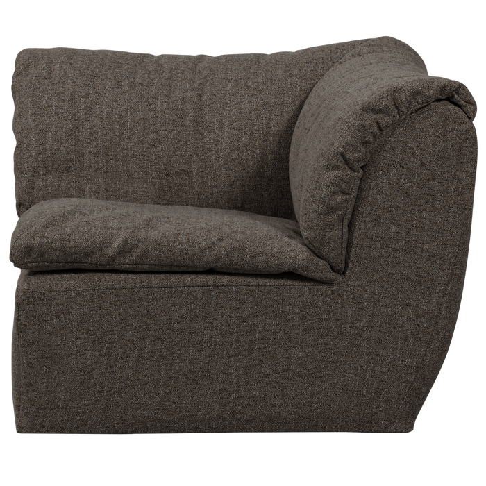 WOOOD Baggy Hoekelement - Geweven Stof - Warmgrijs Melange - 81x96x96