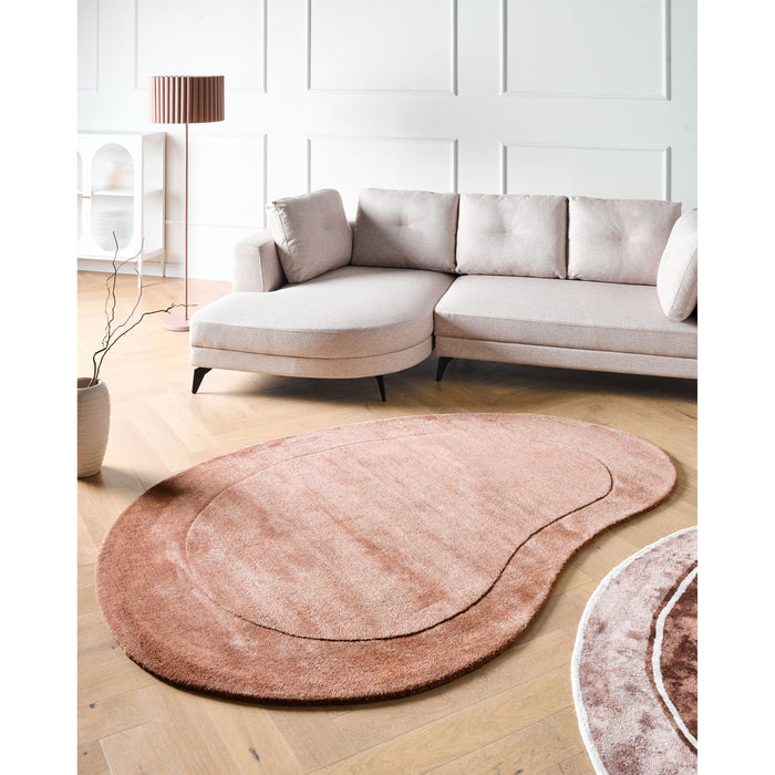 Beliani - MASSO - Vloerkleed - Goudbruin - 160 x 230 - Viscose