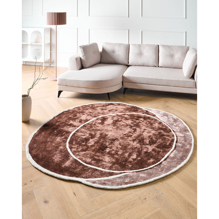 Beliani - KANRACH - Vloerkleed - Bruin - 200 x 200 cm - Viscose