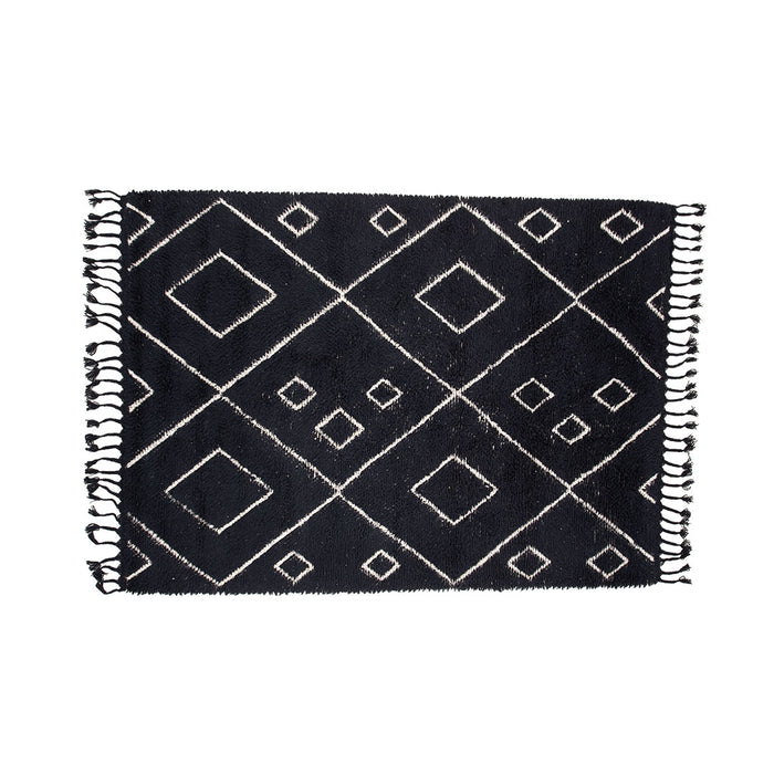 Hioshop David vloerkleed 300x202cm zwart.