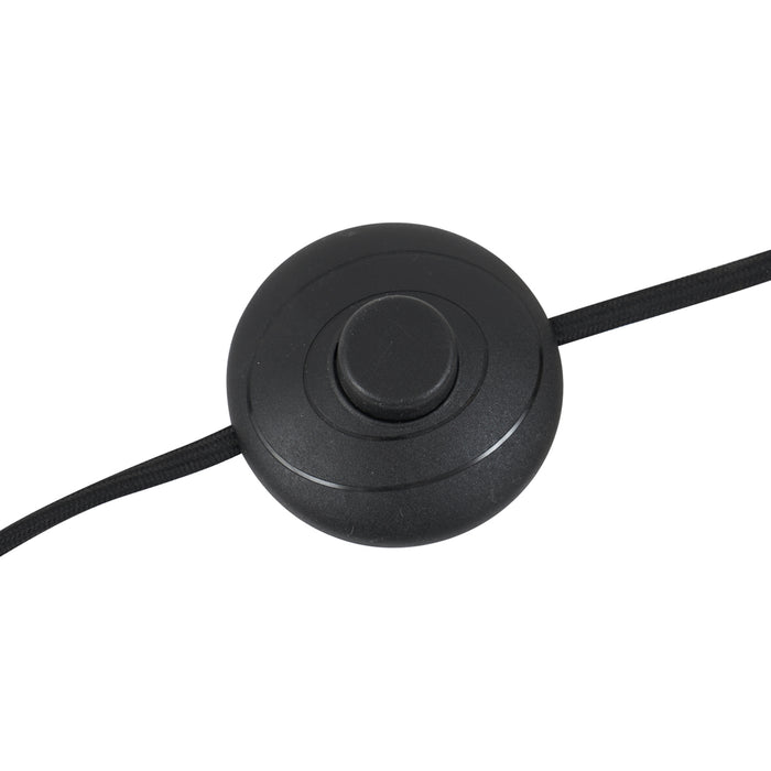 QAZQA Retro vloerlamp zwart met groen glas - Denise