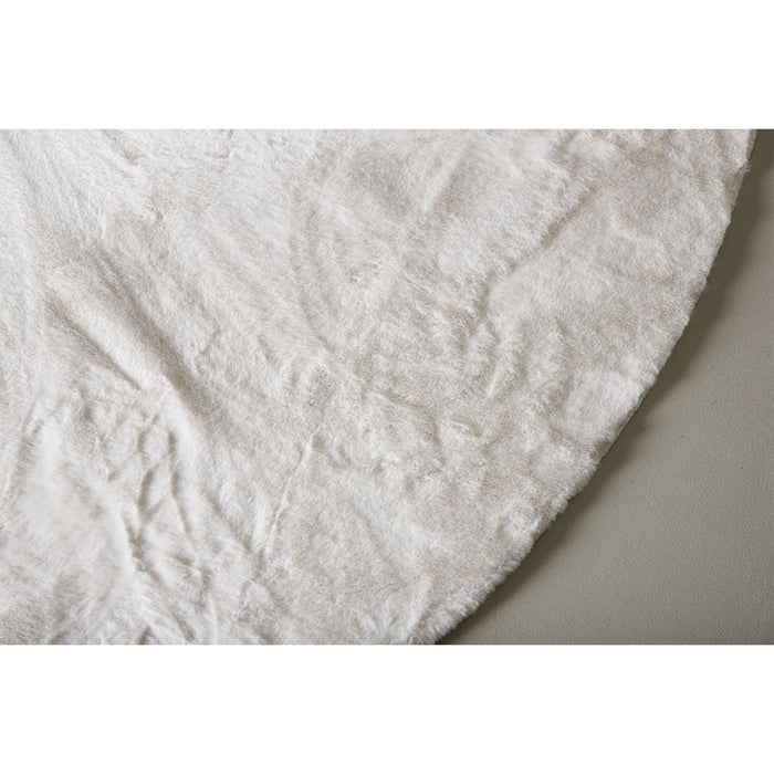 Hioshop Nina vloerkleed Ø200cm wit.